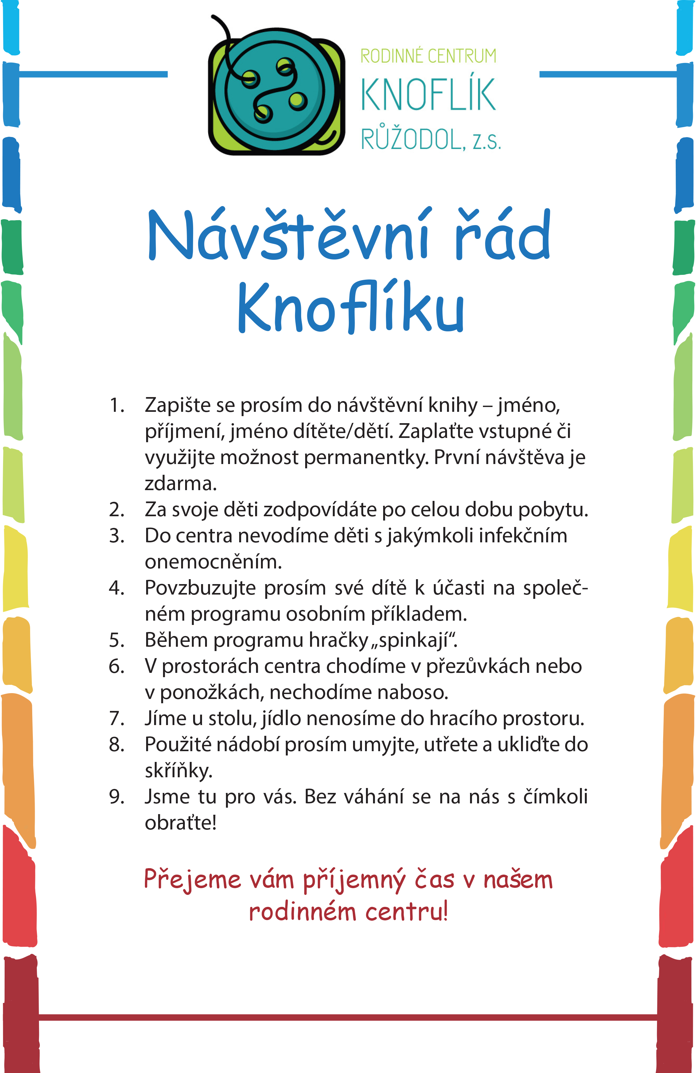 Rc Knoflík - pravidla klubu